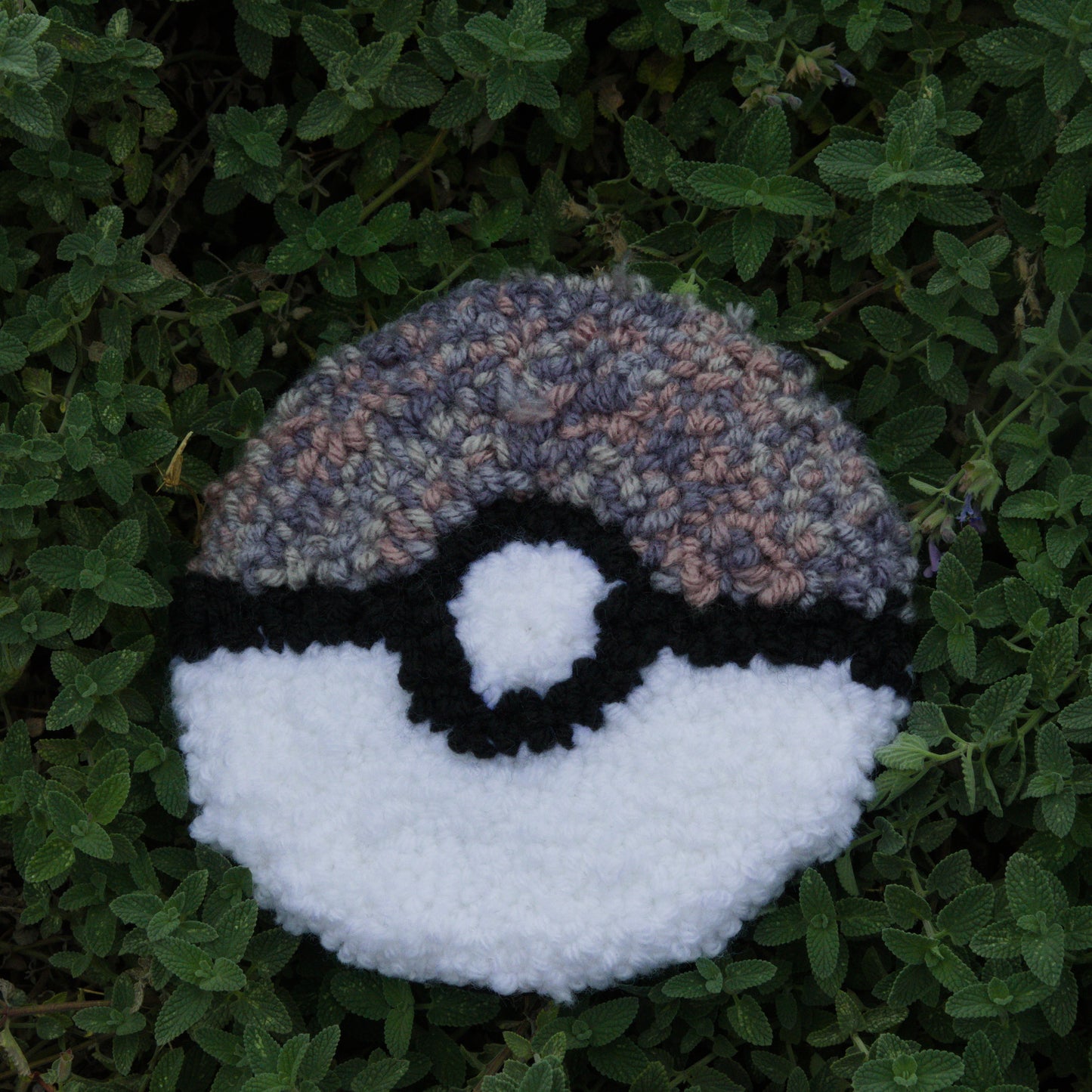 Purple Multi-shade Small Pokeball Mug Rug