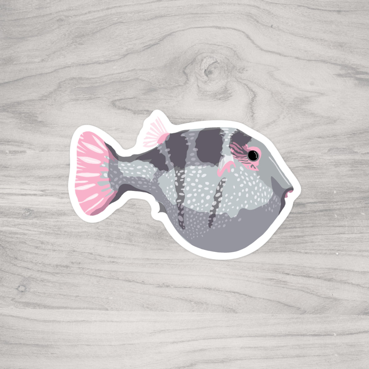 Baby Pink Pufferfish Sticker