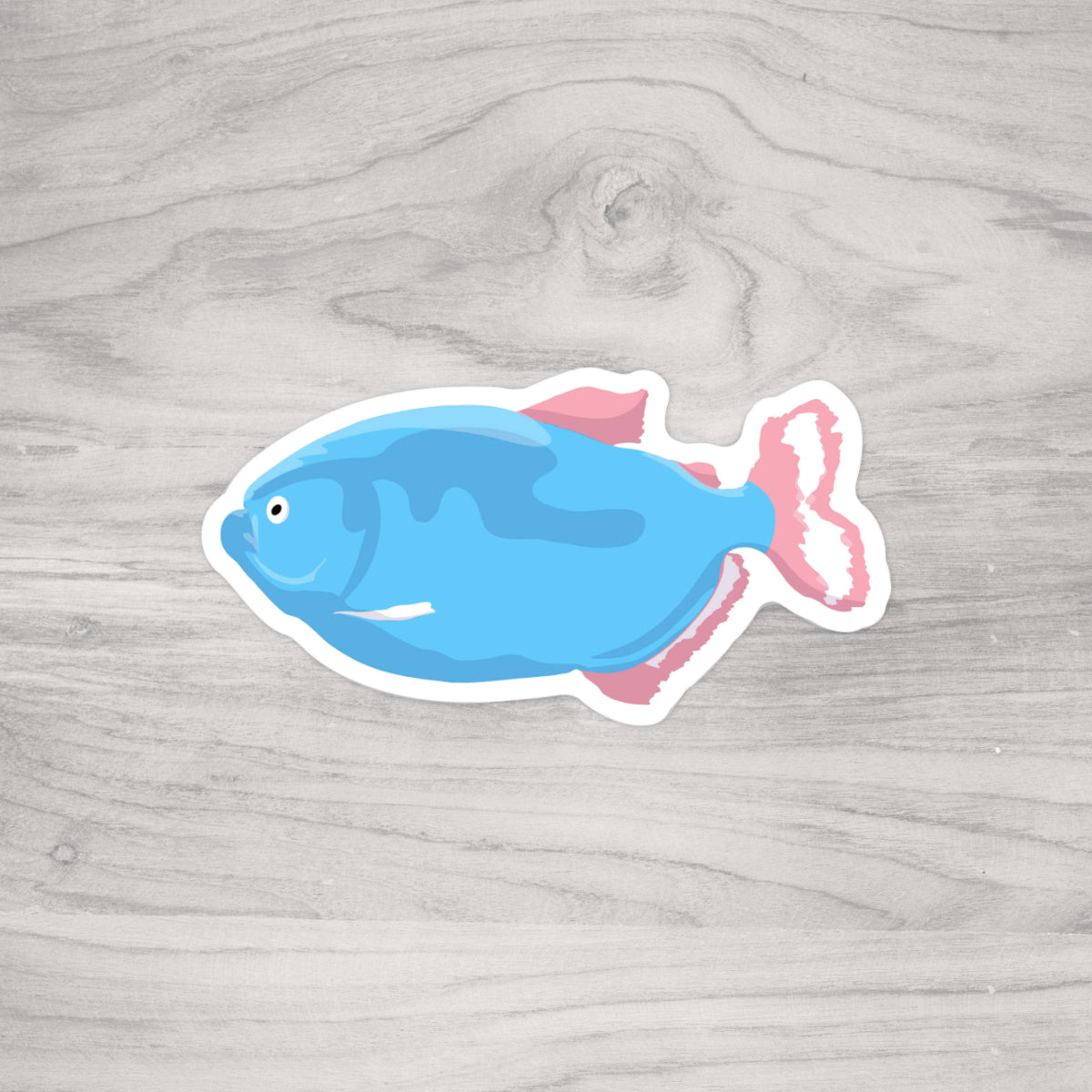 Cotton Candy Piranha Sticker