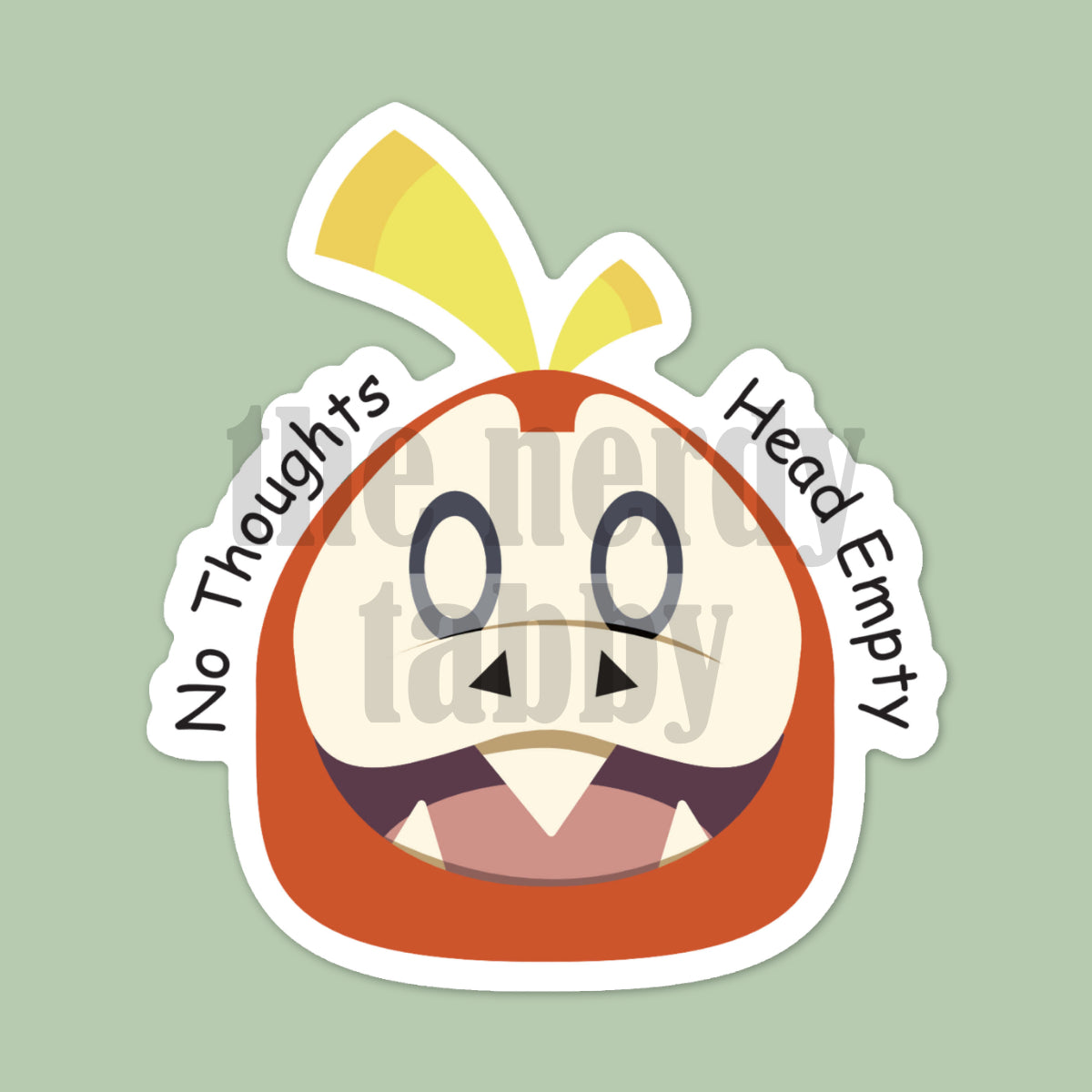No Thoughts Head Empty Sticker