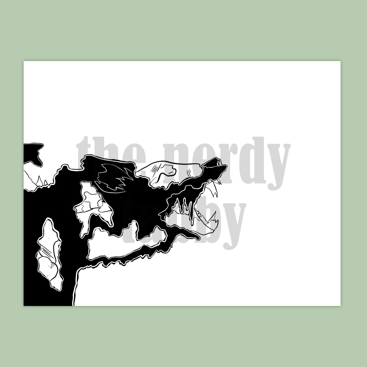 Not A Bear Ink Sketch Print