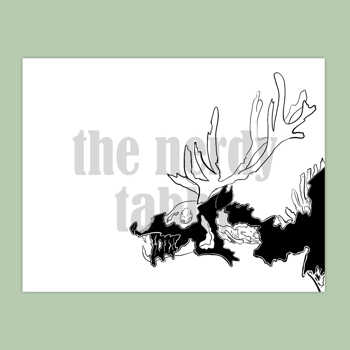 Not A Deer Ink Sketch Print