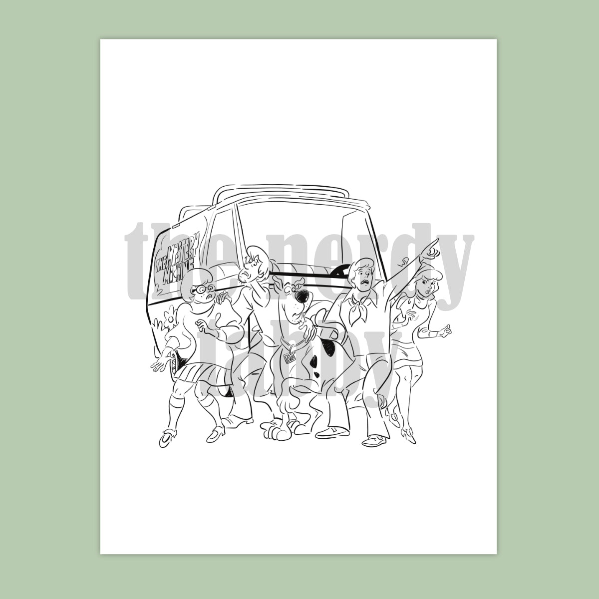 Scooby Doo Sketch Print