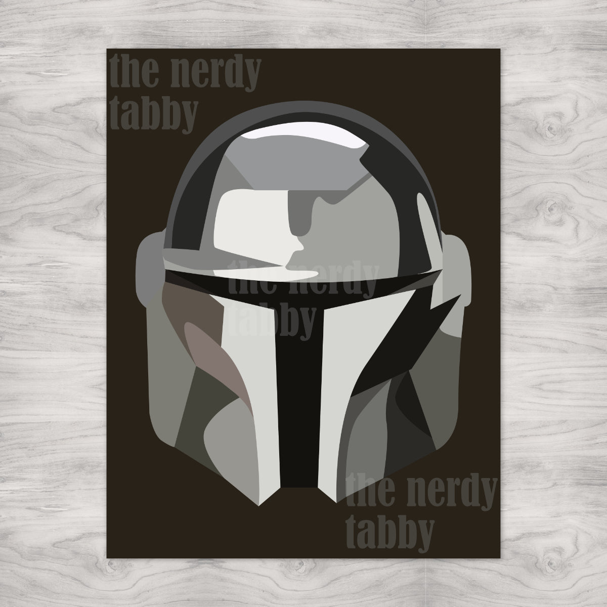 Din Djarin Mandalorian Helmet Portrait