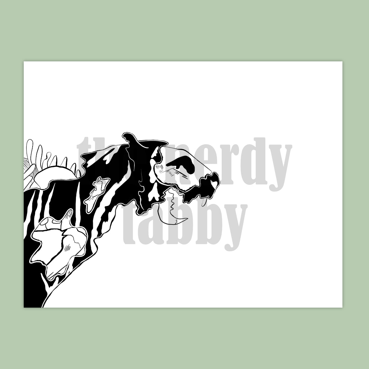 Not A Tiger Ink Sketch Print