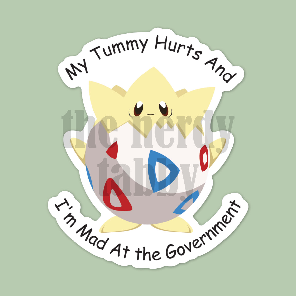 My Tummy Hurts Sticker