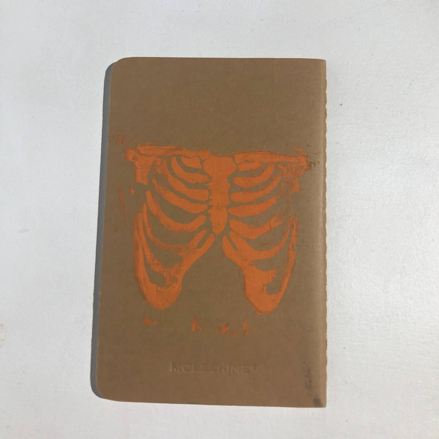 Orange Skeleton Small Notebook