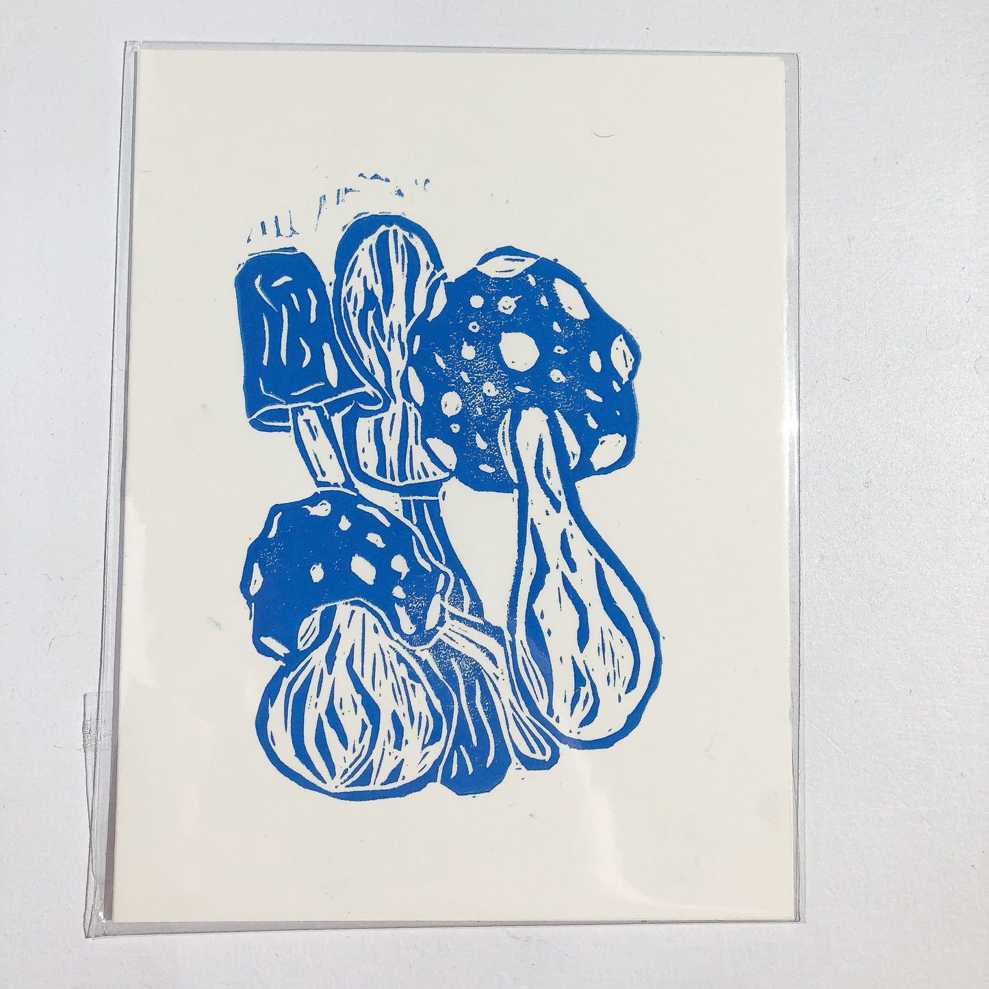 Blue Mushroom Greeting Card