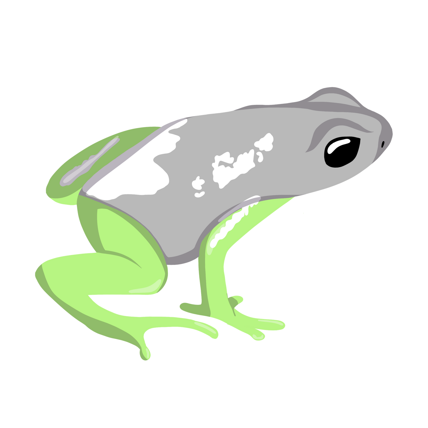 Moss Agate Frog Acrylic Pin