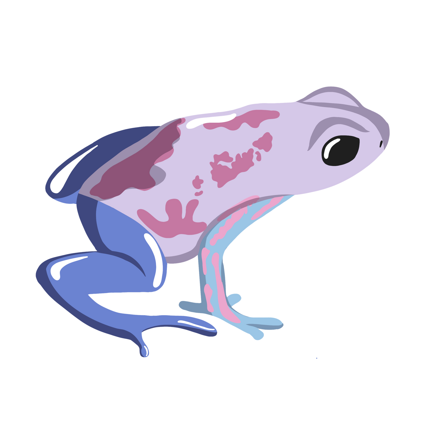 Pastel Berries Frog Acrylic Pin