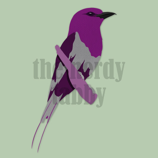 Purple Palooza Bird Sticker