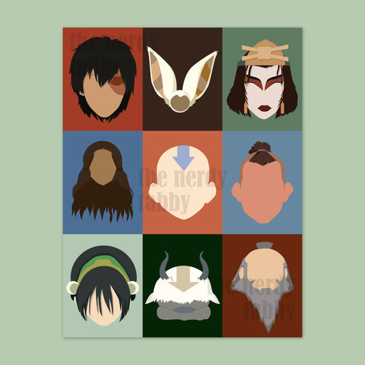 Avatar Charcter Portrait Grid