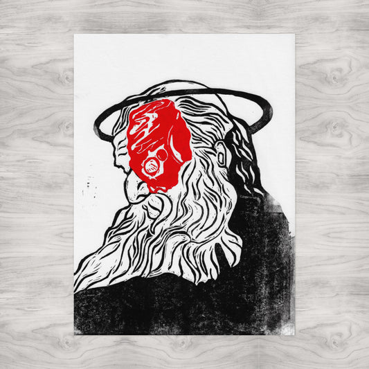 Fathertime Linocut Print