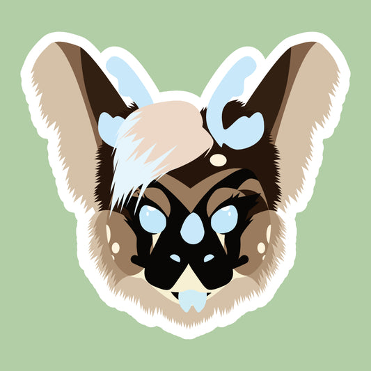 Fursona Portrait Comission Add On - 2 inch sticker