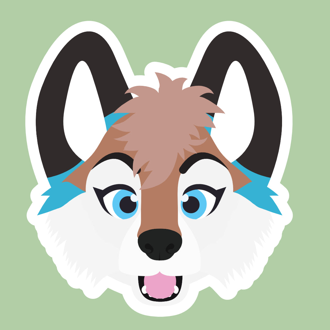 Fursona Portrait Comission Add On - 3 inch sticker