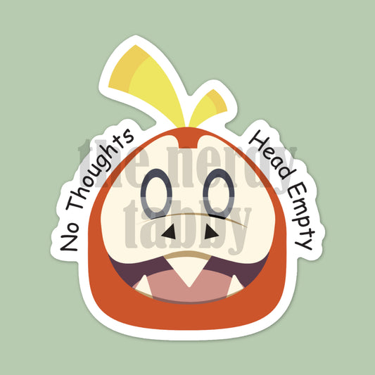 No Thoughts Head Empty Sticker