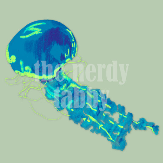 Neon Jellyfish Sticker