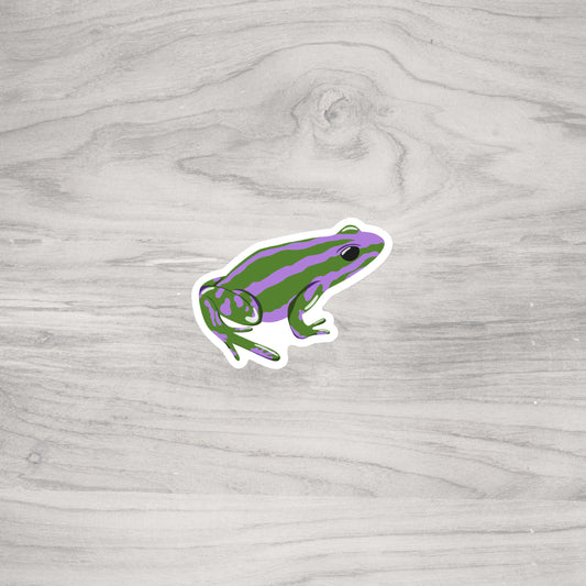 Lavender Field Frog Sticker