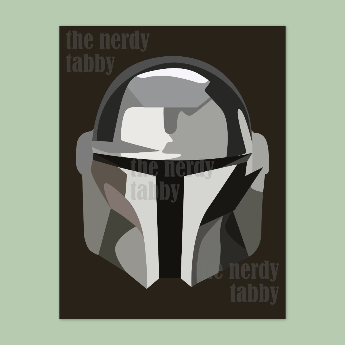 Din Djarin Mandalorian Helmet Portrait