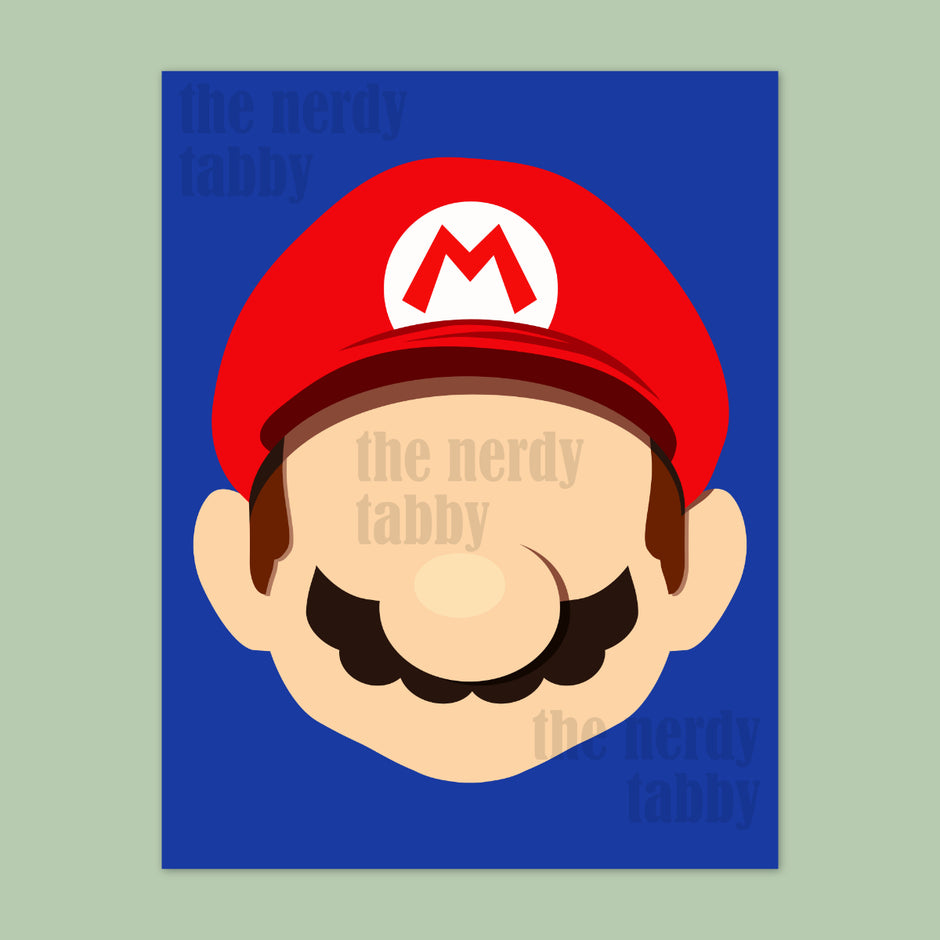Mario Character Portraits – The Nerdy Tabby
