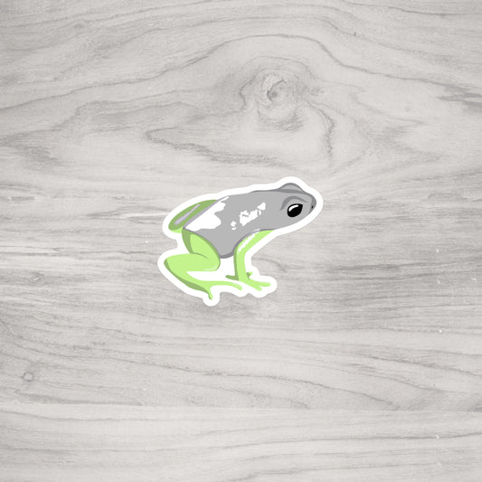 Moss Agate Frog Sticker