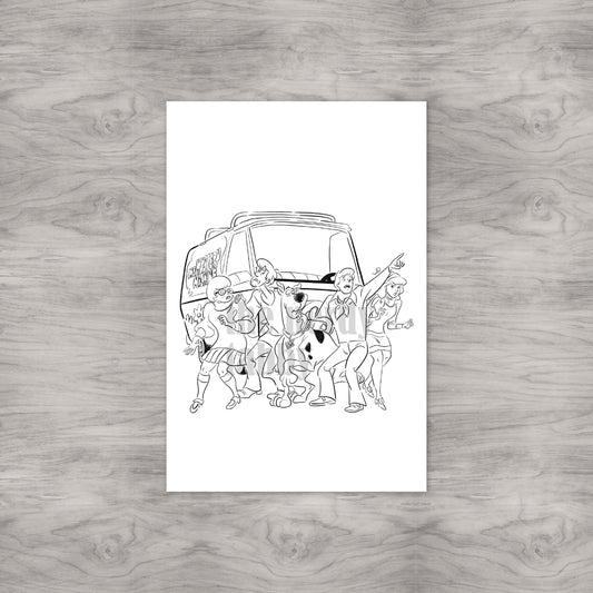 Scooby Doo Sketch Print