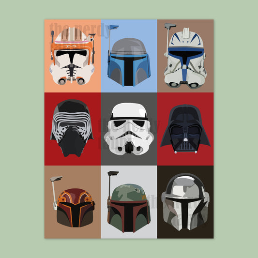 Star Wars Helmet Charcter Portrait Grid