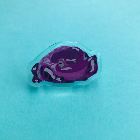 Purple Palooza Frog Acrylic Pin