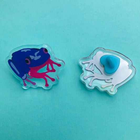 Berry Blast Frog Acrylic Pin