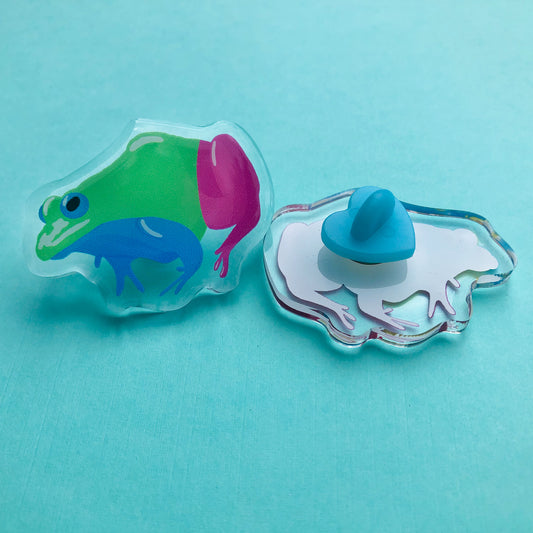 Sour Patch Frog Acrylic Pin