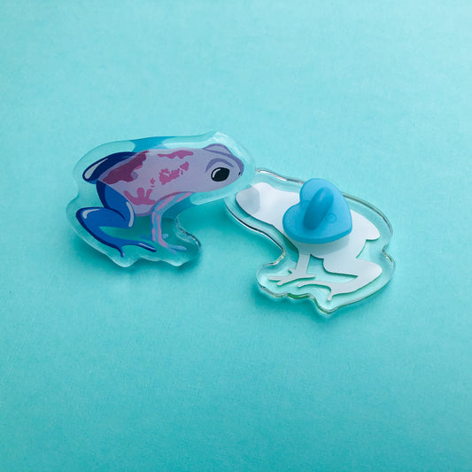 Pastel Berries Frog Acrylic Pin