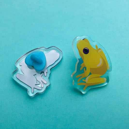 Butter Frog Acrylic Pin