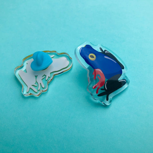 BRB Frog Acrylic Pin