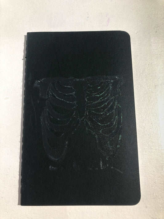 Black Skeleton Small Notebook
