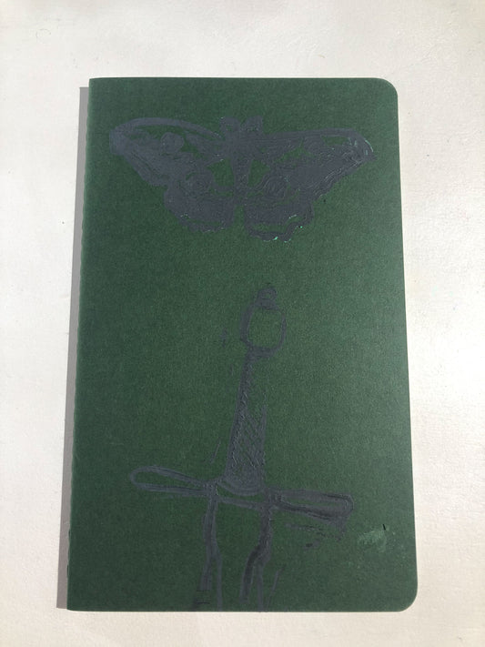 Dark Grey Moth and Dagger Medium Notebook