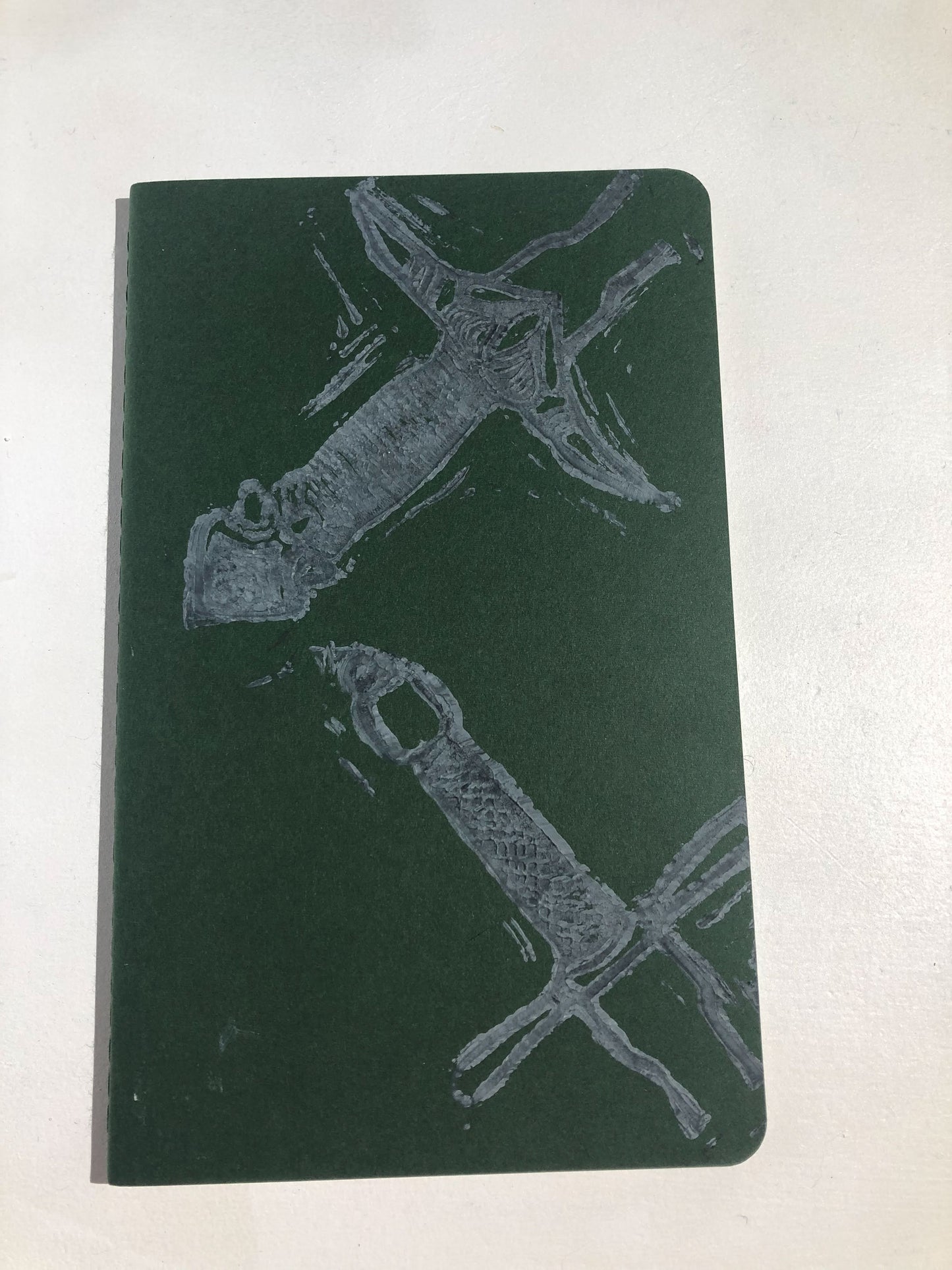 Double Grey Dagger Medium Notebook