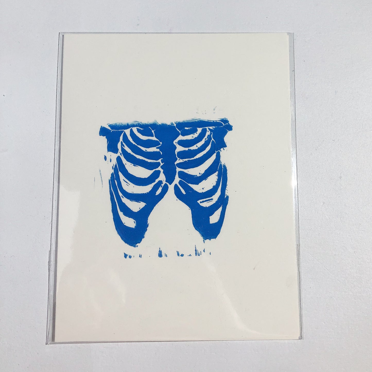 Blue Skeleton Greeting Card